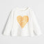 MNG Lovely Heart White Full Sleeves Girls Tshirt 1195