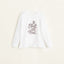 MNG Ruffled Message Girls White Top 1203