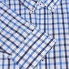 ZR Blue Box Check White Casual Shirt 10028
