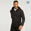 PCK Emprise Plain Black Zipper Fleece Hoodie 10066