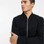 SS Silver Zip Pique Black Zipper Hoodie 10094