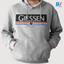 Giessen Front Print Grey Kangaroo Pocket Hoodie 10100