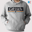 Giessen Front Print Grey Kangaroo Pocket Hoodie 10100