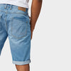 T&T Josh Light Blue Zip Pocket Denim Shorts
