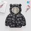 CN Allover Bears Black & White Puffer Jacket 10102