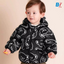 CN Allover Bears Black & White Puffer Jacket 10102