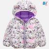 PTZZ Deer Print White Puffer Jacket 10112