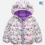 PTZZ Deer Print White Puffer Jacket 10112