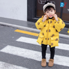 JK Polka Dots Velvet Cap Mustard Puffer Jacket 10115