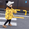 JK Polka Dots Velvet Cap Mustard Puffer Jacket 10115