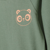 5.10.15 Panda Print Side Pocket Dull Green Long Sweatshirt 12823