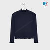 L&S Navy Blue High Neck Shirt 12822