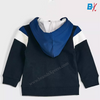 ZY Block Design Blue Fleece Zipper Hoodie 10138