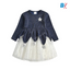 VKT Moon Light With Stars Navy Blue Frock 10146