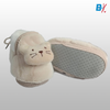 CN Cat Aplic Fluffy Warm Soft Brown Booties 10170