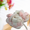 CN Bear Face Fluffy Warm Pink Booties 10172