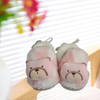 CN Bear Face Fluffy Warm Pink Booties 10172