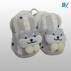 CN Stars & Bear Fluffy Warm Grey Booties 10174