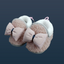 CN Bow Style Fluffy Warm Pink Booties 10181