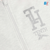 TTH Glitter Logo Light Grey Fleece Zipper Hoodie 10210