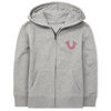 TR Shimmering Logo Grey Zipper Hoodie Tracksuit 10266