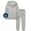 TR Shimmering Logo Grey Zipper Hoodie Tracksuit 10266