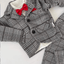 MM Dark Grey With White 4 Piece Suit Set 10309