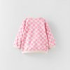 ZR Pink Hearts & Box White Fleece Sweatshirt 10338