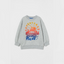 H&M Adventure Car Print Grey Fleece Sweatshirt 10351
