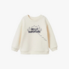 MNG Hello Adventure Fox White Terry Sweatshirt 10352
