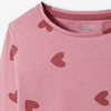 VRB Heart Print Full Sleeves Dark Pink T shirt 10368