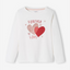 VRB Forever Love Heart Sleeves White T shirt 10371
