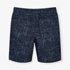 CRT Leaves Print Blue Cotton Shorts 9134