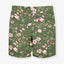CRT Floral Print Green Cotton Shorts 9136