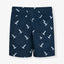 CRT Pigeon Bird Print Navy Blue Cotton Shorts 9138