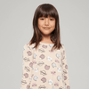 SSY Allover Cats Print Biscuit Brown Full Sleeves Terry Frock 10385