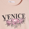 SSY Venice Flower Print Tea Pink Full Sleeves Terry Frock 10386