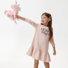 SSY Venice Flower Print Tea Pink Full Sleeves Terry Frock 10386
