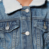 NPO Kids Fur Neck Denim Jacket 10398