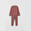 ZR Front Button Mulberry Thermal 2 Piece Set 10410