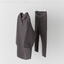 ZR Collar Style Long Charcoal Thermal 2 Piece Set 10415