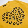 In Extenso Glitter Leopard Heart Yellow Swearter 10420
