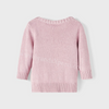 NME IT Hand Knit Heart Tea Pink Sweater 10429