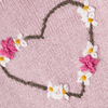 NME IT Hand Knit Heart Tea Pink Sweater 10429