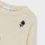 NME IT Hand Knit Flower Cream Sweater 10430