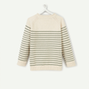 Tao Green Lines Beige Sweater 10436