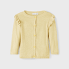 NME IT Shoulder Frill Shimmering Yellow Cardigan 10442