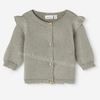NME IT Shoulder Frill Shimmering Green Cardigan 10443