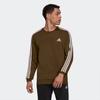 ADDS Embroided Logo3 Stripes Sports Fleece Mustard Brown Sweatshirt 10453