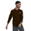 ADDS Embroided Logo3 Stripes Sports Fleece Dark Brown Sweatshirt 10451